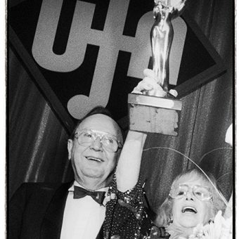 Hildegard Knef und Hans-Dietrich Genscher, UFA Filmball 1990