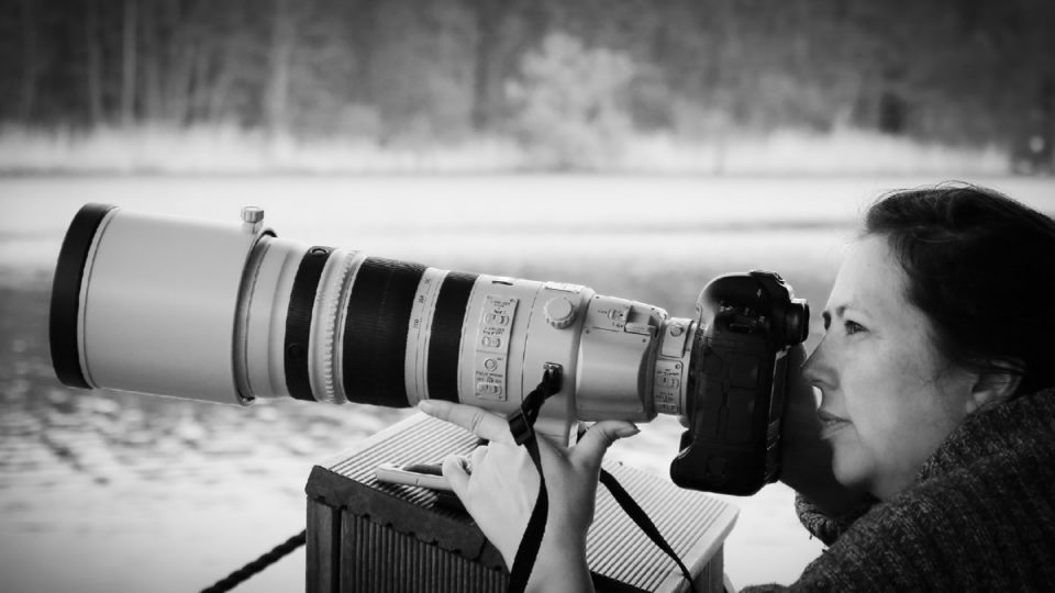 Sandra Schink, Fotografin, mit Telezoom 200-400mm/4L IS USM mit 1.4 Extender an EOS 1Dx
