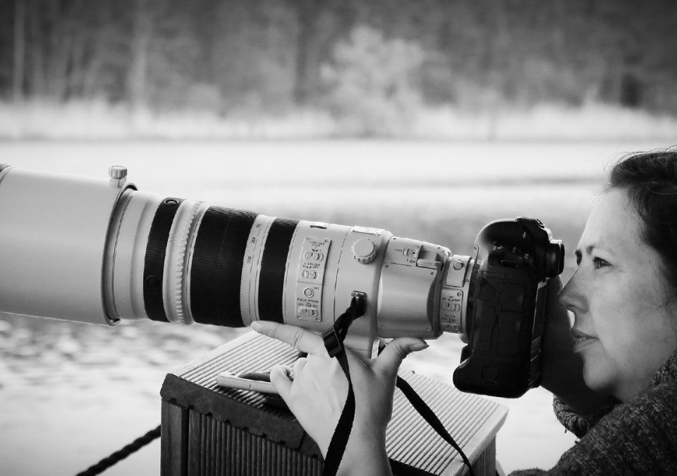 Sandra Schink, Fotografin, mit Telezoom 200-400mm/4L IS USM mit 1.4 Extender an EOS 1Dx