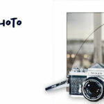 Banner von "Trust me, I'm a photographer." mit dem Bild einer Laterne auf einem Tisch im Goldenen Schnitt und einer alten Nikon F als Collage hineingebaut.